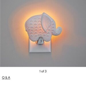 Pottery Barn Kids Ceramic Elephant Nightlight